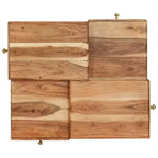 vidaXL Table basse 70x60x42 cm Bois d'acacia massif et bois d'ingénierie