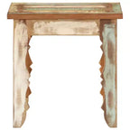 vidaXL Table basse carrée en bois de récupération massif - Finition antique, pièce d'appoint faite à la main pour salon, salle de détente, bibliothèque