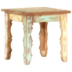 vidaXL Table basse carrée en bois de récupération massif - Finition antique, pièce d'appoint faite à la main pour salon, salle de détente, bibliothèque