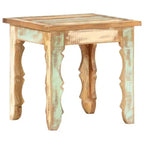 vidaXL Table basse carrée en bois de récupération massif - Finition antique, pièce d'appoint faite à la main pour salon, salle de détente, bibliothèque