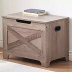 Banc de rangement avec couvercle relevable, Coffre de rangement en bois pour entrée et chambre à coucher