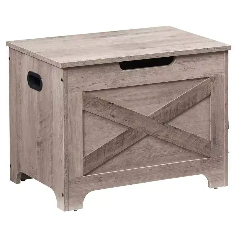 Banc de rangement avec couvercle relevable, Coffre de rangement en bois pour entrée et chambre à coucher