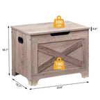 Banc de rangement avec couvercle relevable, Coffre de rangement en bois pour entrée et chambre à coucher