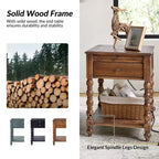 Table d'appoint haute Esther 26 po avec prises de chargement intégrées, ensemble de 2 | ARTFUL LIVING DESIGNS