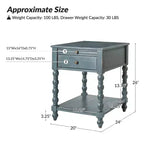 Table d'appoint haute Esther 26 po avec prises de chargement intégrées, ensemble de 2 | ARTFUL LIVING DESIGNS