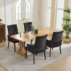 Chaises de salle à manger Okak mi-siècle élégantes et capitonnées avec pieds incurvés pour cuisine/salle à manger, fauteuil de salle à manger en chenille