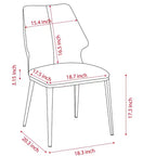 Lot de 2 chaises de salle à manger, chaises de dîner rembourrées, chaises sans accoudoirs, chaises d'appoint - Modernluxe