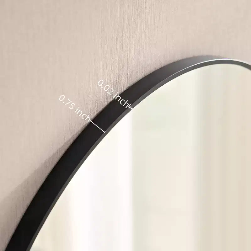 Miroir de salle de bain vintage Okak avec cadre en aluminium, miroir mural à haute réflexion, miroir de maquillage pour salle de bain, chambre à coucher