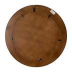 Miroir rond avec cadre texturé - Fini doré métallique - Style moderne pour la décoration murale de la maison, du bureau, de la chambre ou du salon