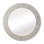 Miroir rond avec cadre texturé - Fini doré métallique - Style moderne pour la décoration murale de la maison, du bureau, de la chambre ou du salon
