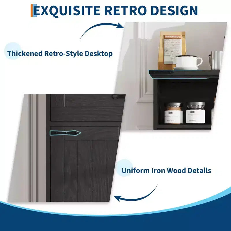 Meuble de Salle de Bain GustoWave avec Portes et Tiroirs, Armoire de Rangement Autoportante avec Texture Bois