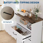 Meuble de Salle de Bain GustoWave avec Portes et Tiroirs, Armoire de Rangement Autoportante avec Texture Bois