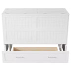 Lit escamotable Queen Size avec tiroir de rangement, lit pliant avec étagères pour chambre d'amis, chambre à coucher, bureau, blanc