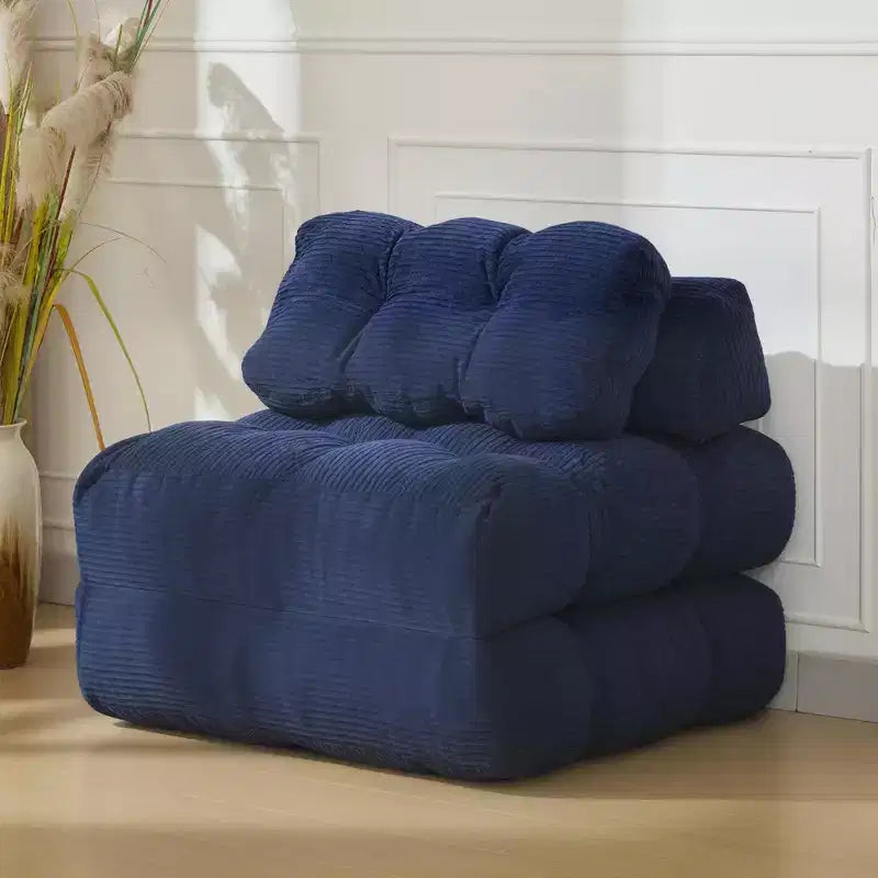 Canapé-lit convertible pliant 3-en-1 avec oreiller Matelas pliable avec dossier, Chaise longue portable confortable Canapé de sol pour salon