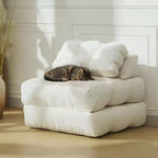 Canapé-lit convertible pliant 3-en-1 avec oreiller Matelas pliable avec dossier, Chaise longue portable confortable Canapé de sol pour salon