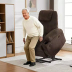 Fauteuil inclinable électrique avec fonction releveur pour personnes âgées, canapé inclinable électrique pour salon avec massage et chauffage, poches latérales et 2 porte-gobelets