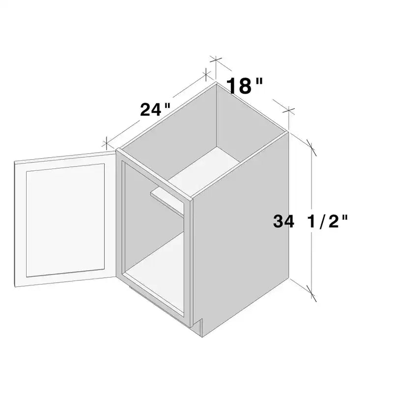 Meuble bas de cuisine CASAINC L45.72cm x P60.96cm x H87.63cm avec 2 portes