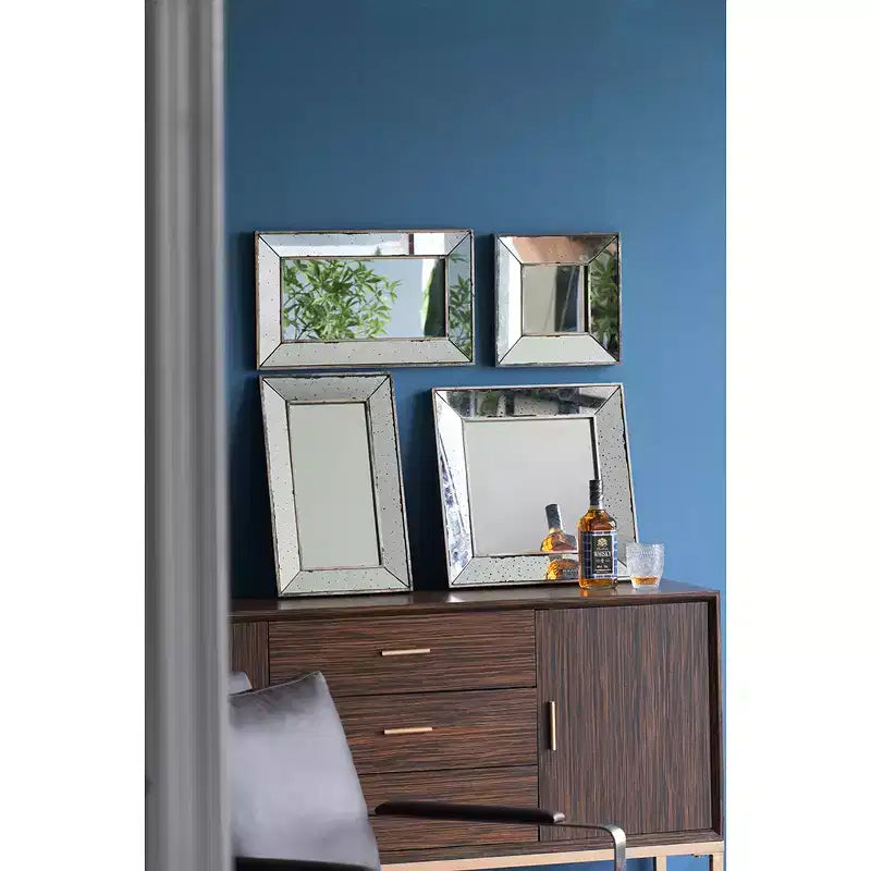 Miroir mural rectangulaire MAYEERTY 16,5x24 pour salon ou salle à manger