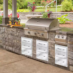 Tiroir de cuisine extérieur en acier inoxydable pour îlots et stations de grillade, conception encastrée, résistant aux intempéries et à la rouille