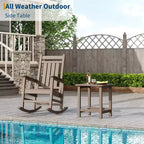 Table d'appoint d'extérieur carrée en PEHD, table de patio Adirondack durable pour la plage/véranda, résistante aux intempéries et facile à assembler