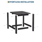 Table d'appoint d'extérieur carrée en PEHD, table de patio Adirondack durable pour la plage/véranda, résistante aux intempéries et facile à assembler