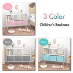 Étagère à livres Whisen Kids avec 3 tiroirs en tissu, multifonctionnelle pour livres/jouets, boucle de sécurité murale, MDF haute densité