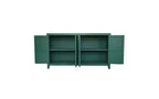 Meuble console de rangement GDFStudio Rhodes mi-siècle moderne en bois de sapin de 150 cm avec 4 portes