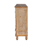 Buffet de rangement GDFStudio Patel en bois de sapin rustique de 150 cm avec 3 tiroirs