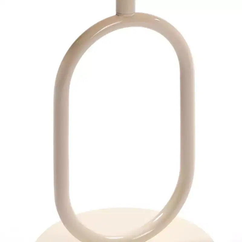 Table d'appoint élégante en forme de lanterne Okak avec cadre en métal, petite table ronde avec piédestal, table d'appoint pour salon, petits espaces