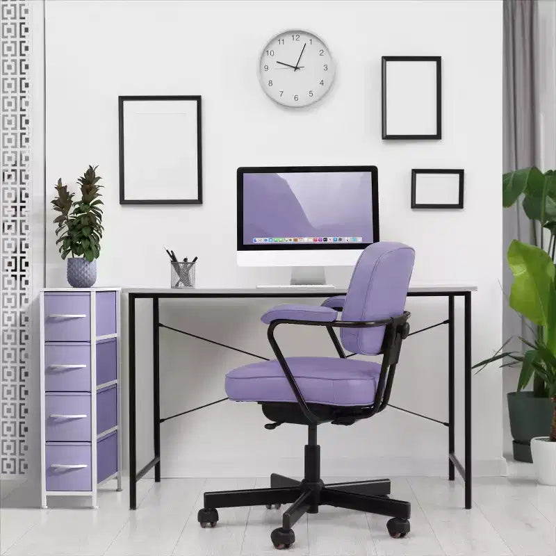 Sorbus Commode Étroite à 4 Tiroirs – avec Cadre en Acier, Plateau en Bois et Bacs en Tissu Faciles à Tirer pour Petits Espaces, Placards, Chambres, Salles de Bain et Buanderies