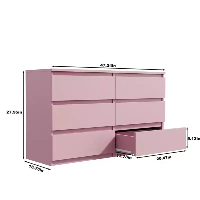 Commode à 6 tiroirsRangements pour chambre de bébé et d'enfant, Essentiels pour chambre de bébé, Rangement de chambre d'enfant, Commode de chambre durable