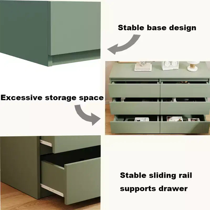 Commode à 6 tiroirsRangements pour chambre de bébé et d'enfant, Essentiels pour chambre de bébé, Rangement de chambre d'enfant, Commode de chambre durable