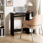 HOMLUX Bureau d'ordinateur large de 15 po avec plateau à clavier et 2 compartiments