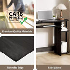 HOMLUX Bureau d'ordinateur large de 15 po avec plateau à clavier et 2 compartiments