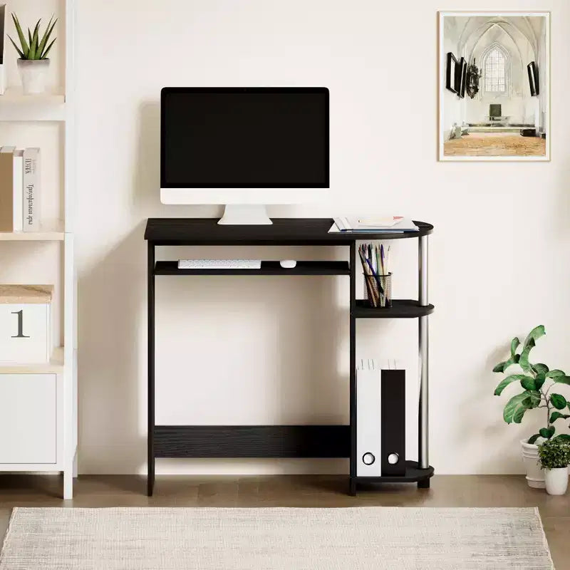 HOMLUX Bureau d'ordinateur large de 15 po avec plateau à clavier et 2 compartiments