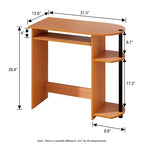HOMLUX Bureau d'ordinateur large de 15 po avec plateau à clavier et 2 compartiments