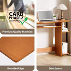 HOMLUX Bureau d'ordinateur large de 15 po avec plateau à clavier et 2 compartiments