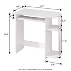 HOMLUX Bureau d'ordinateur large de 15 po avec plateau à clavier et 2 compartiments