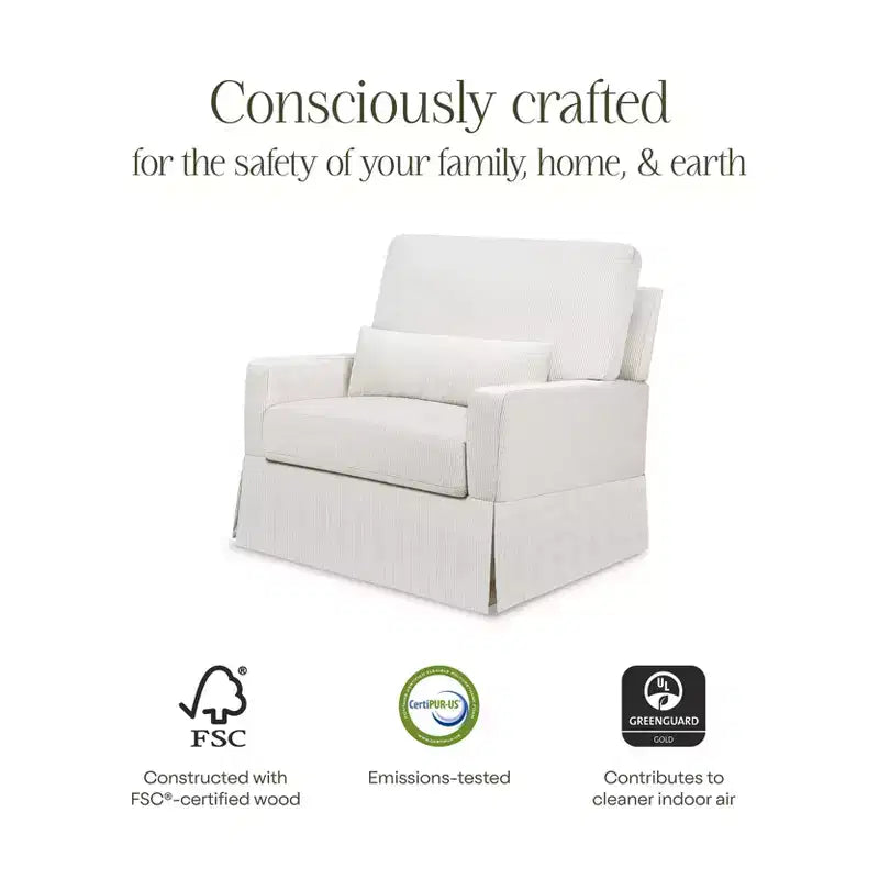 Fauteuil pivotant et planeur confortable Crawford Pillowback « Namesake »