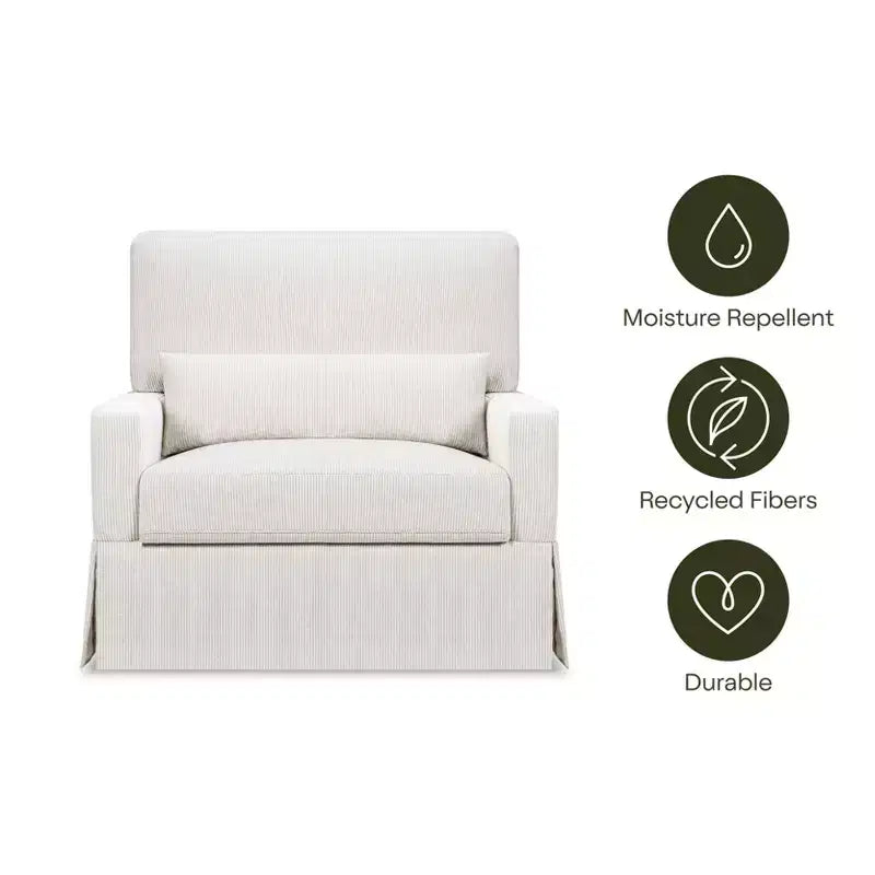 Fauteuil pivotant et planeur confortable Crawford Pillowback « Namesake »