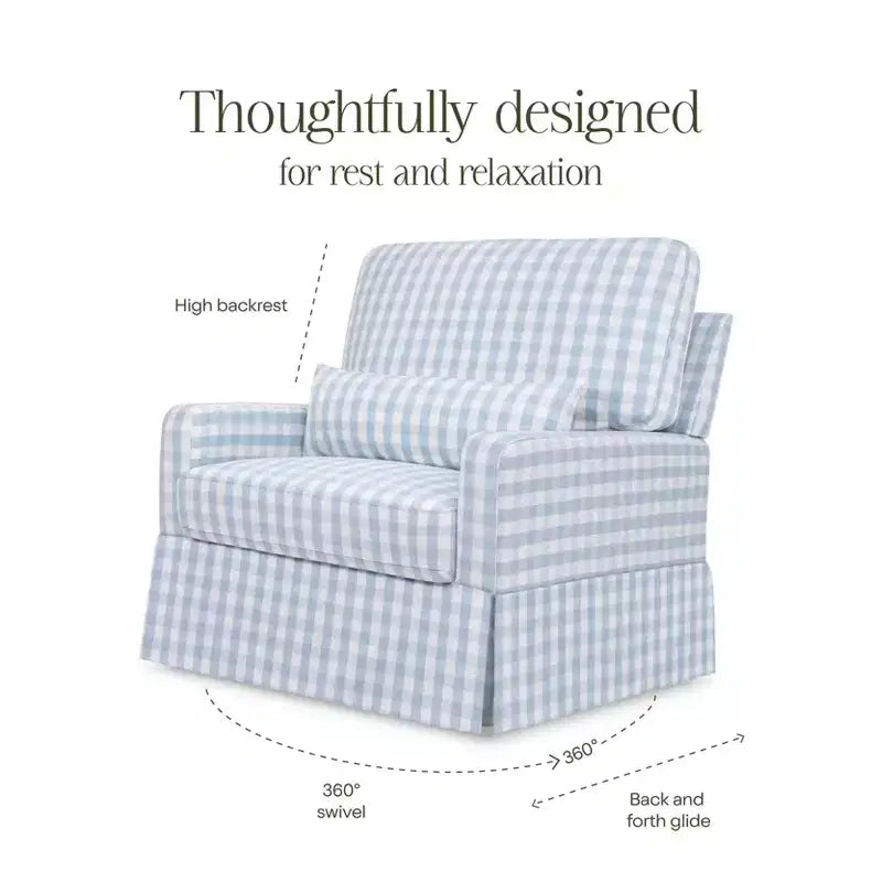 Fauteuil pivotant et planeur confortable Crawford Pillowback « Namesake »