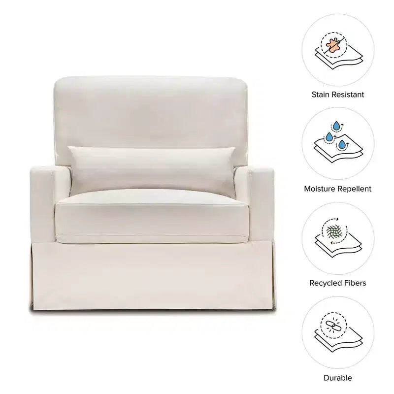 Fauteuil pivotant et planeur confortable Crawford Pillowback « Namesake »
