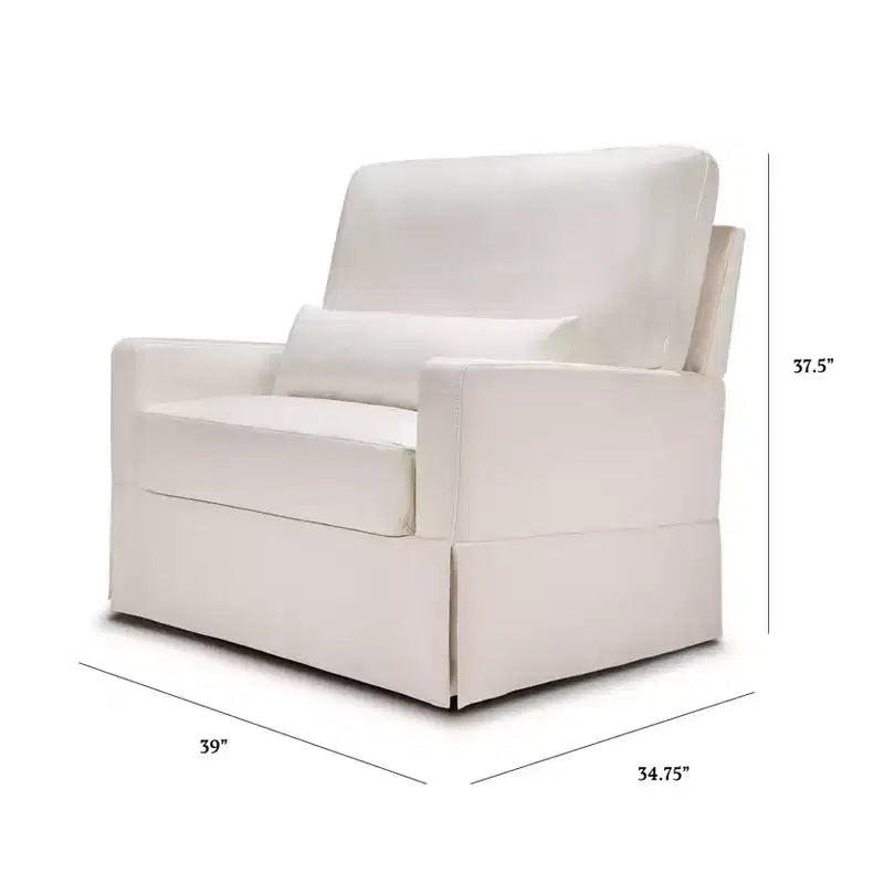 Fauteuil pivotant et planeur confortable Crawford Pillowback « Namesake »