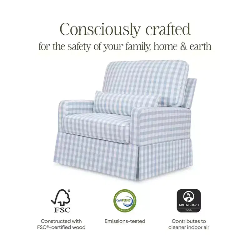 Fauteuil pivotant et planeur confortable Crawford Pillowback « Namesake »