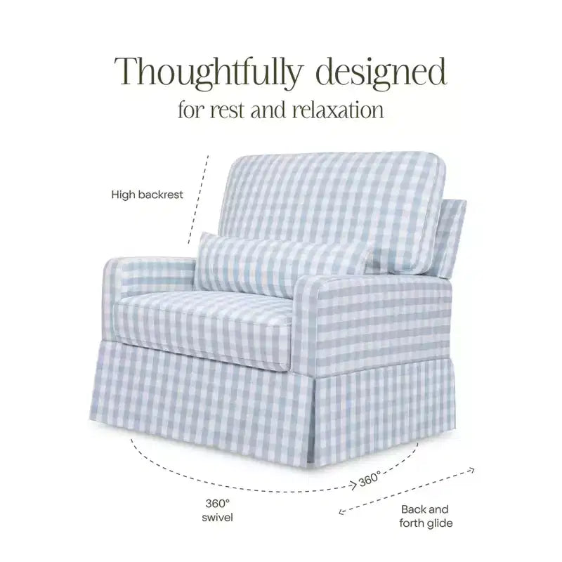 Fauteuil pivotant et planeur confortable Crawford Pillowback « Namesake »
