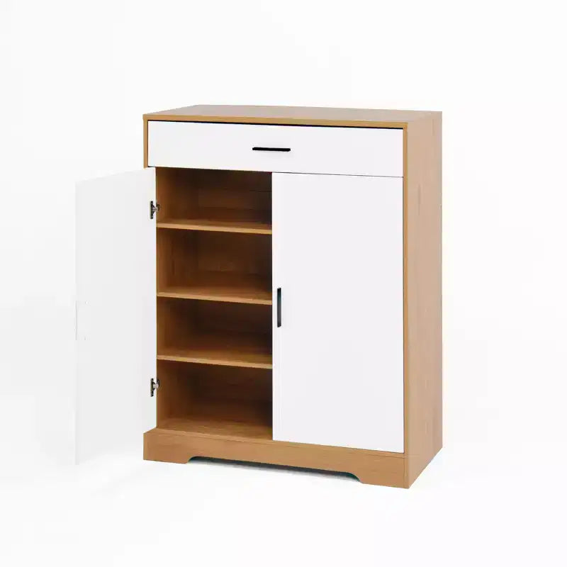 Meuble à chaussures CLIHOME à 4 niveaux, organisateur de chaussures autoportant en bois avec étagères réglables