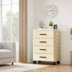 Plastic Drawer Storage On Wheels, Multifunctional Drawer Storage, Pull Out Storage Bins, Easy Assembly, for Bedroom, Office, Living Room