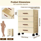 Tiroir de rangement en plastique sur roulettes, tiroir de rangement multifonctionnel, bacs de rangement coulissants, montage facile, pour chambre à coucher, bureau, salon