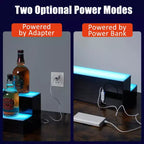 Étagère à bouteilles lumineuse à LED 2/3/4 niveaux - Support à bouteilles en acrylique rétroéclairé avec télécommande/contrôle par application, élégant pour bar à domicile, vin et whisky