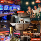 Étagère à bouteilles lumineuse à LED 2/3/4 niveaux - Support à bouteilles en acrylique rétroéclairé avec télécommande/contrôle par application, élégant pour bar à domicile, vin et whisky